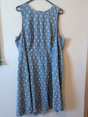 torrid Blue Sleeveless A-Line Dress with Feathers. 16